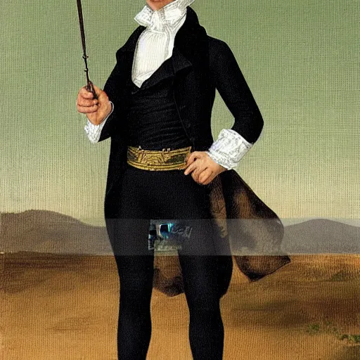 Prompt: regency era painting of a young ringo starr in the style of henry pierce bone