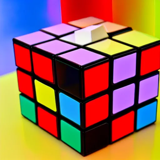 Image similar to a rubix cube made of plasma