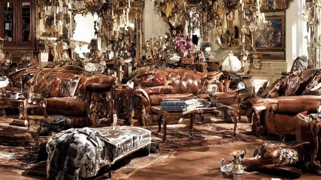 Image similar to maximalist dignified leather nightmare