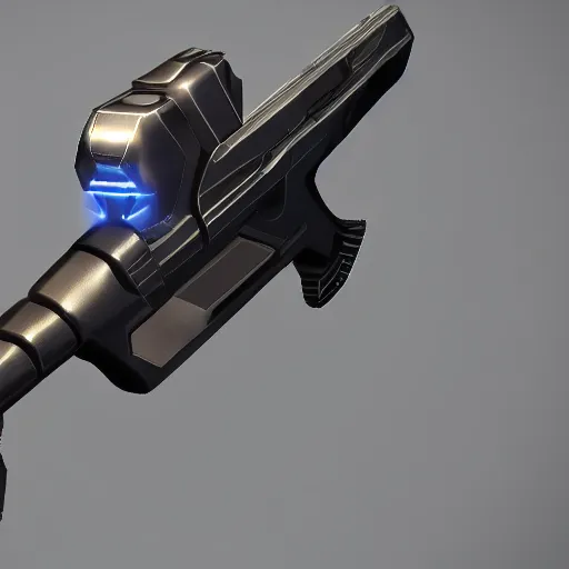 Image similar to A fantastical photon pistol from the game Phantasy Star Online 2, HDRI, in game render