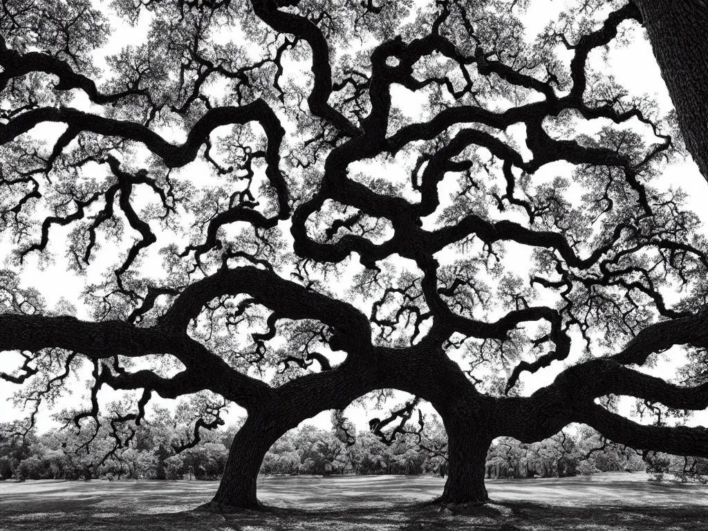 Image similar to the very beautyful highly detailed gravure of the large oak tree