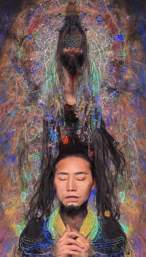 Image similar to portrait of a digital shaman, by qian xuan