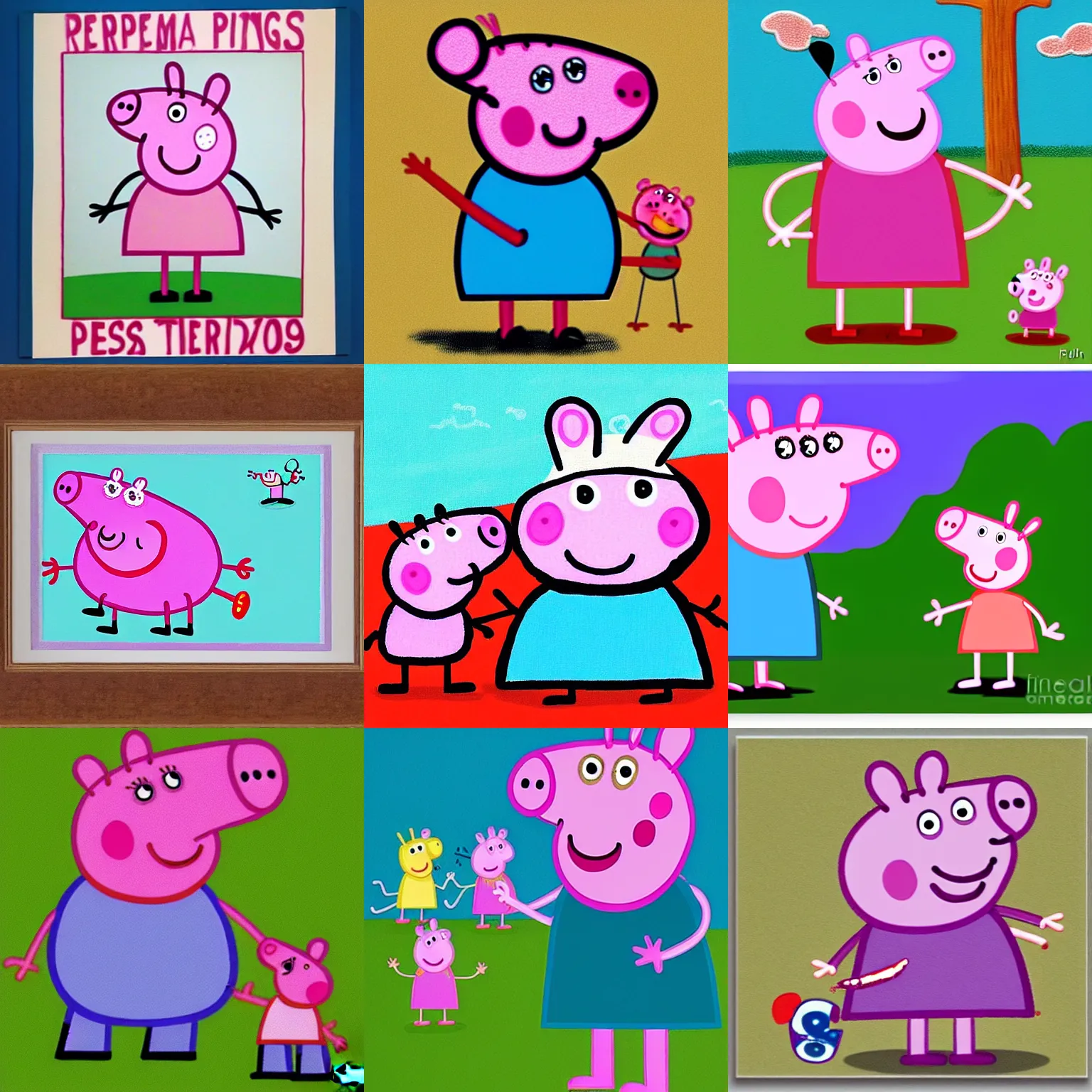 Prompt: peppa pig by ruth bernard