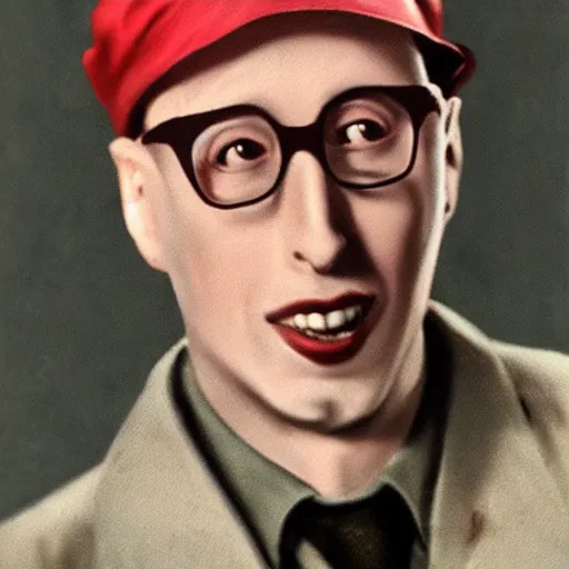 Image similar to Nostalgia Critic, Photorealism, 1950s photograph