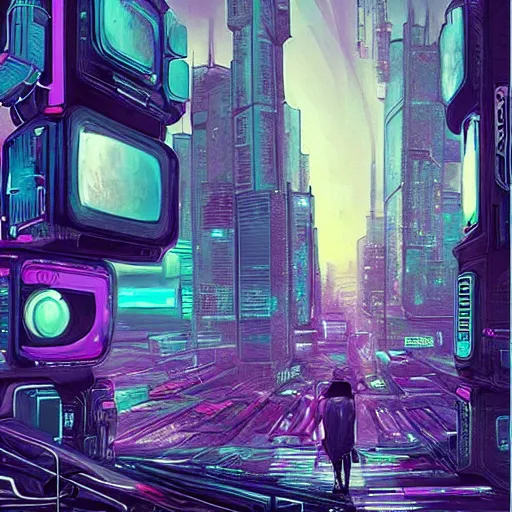 Image similar to “ einstein, cyberpunk art by vincent lefevre, behance contest winner, altermodern, cityscape, synthwave, matte painting ”