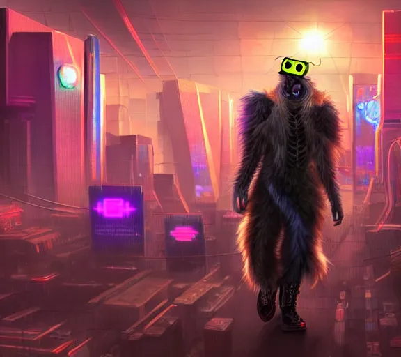 Image similar to high - resolution photograph from a cyberpunk era furry fandom convention ( midwest furfest 2 0 4 7 ), taking place after the genetic revolution and quantum singularity. photorealistic.