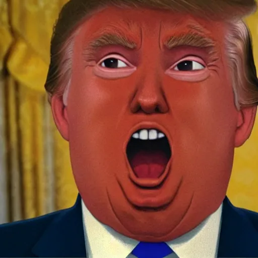 Image similar to A still of Donald Trump in Fat albert (2004),realistic,detailed,close up