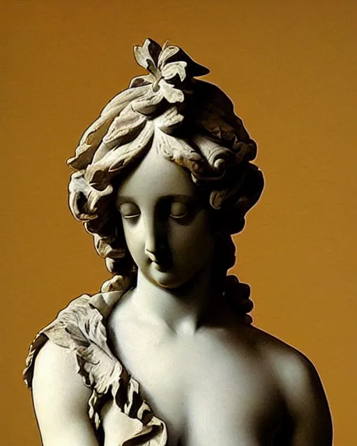 Image similar to “ a detailed elegant female figure sculpture by bernini in 1 9 th century ”