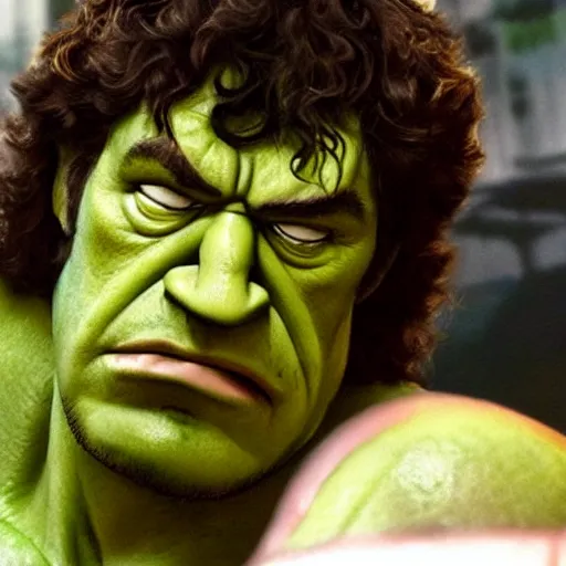 Prompt: danny mcbride as the hulk