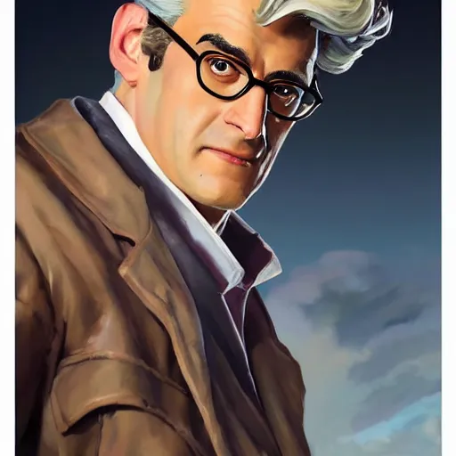 Image similar to greg manchess portrait painting of armored dr. egon spengler as overwatch character, medium shot, asymmetrical, profile picture, organic painting, sunny day, matte painting, bold shapes, hard edges, street art, trending on artstation, by huang guangjian and gil elvgren and sachin teng