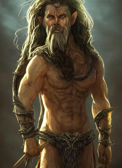 Image similar to satyr, ultra detailed fantasy, elden ring, realistic, dnd character portrait, full body, dnd, rpg, lotr game design fanart by concept art, behance hd, artstation, deviantart, global illumination radiating a glowing aura global illumination ray tracing hdr render in unreal engine 5