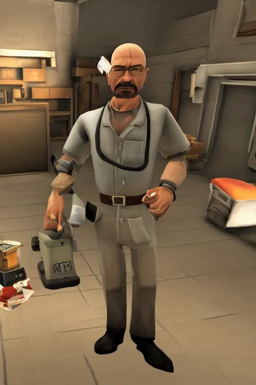 Image similar to Walter White is Medic from Team Fortress 2