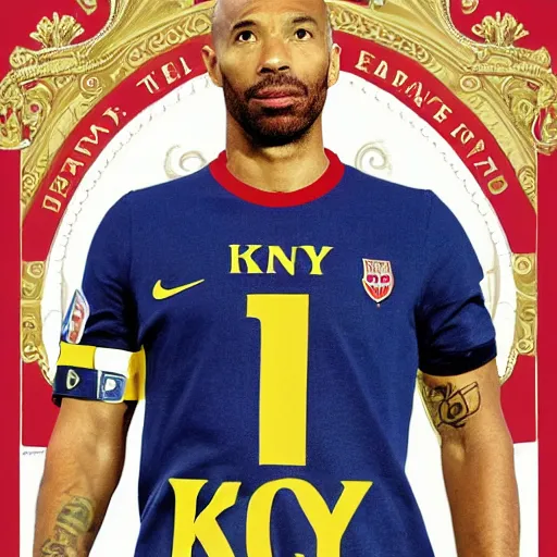 Image similar to Thierry Henry as the King of England