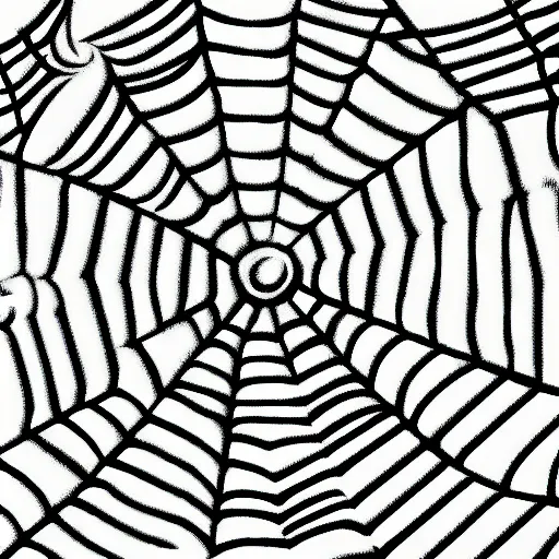 Prompt: one-line art grafic the sheep sheep sheep included a spider web, grey scale