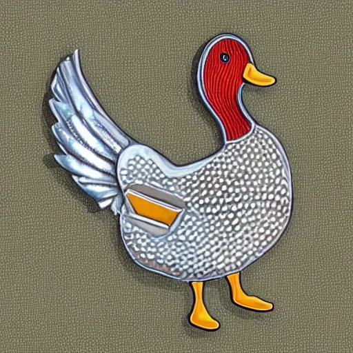 Image similar to a duck with bling