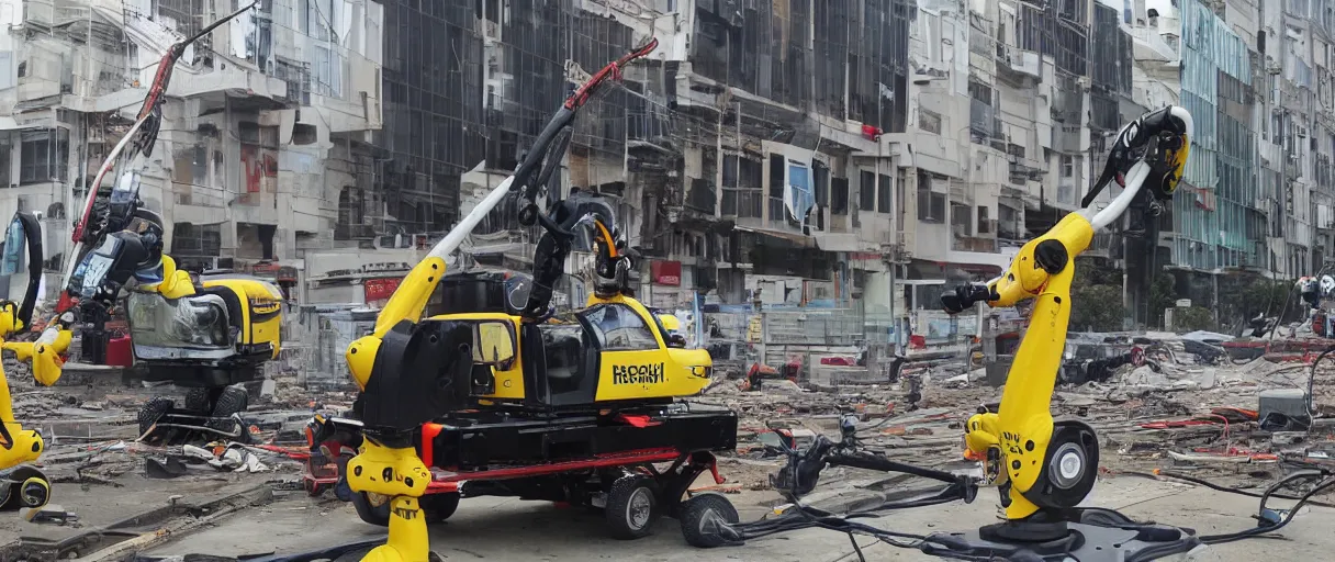 Image similar to rescue robot, disaster in the city