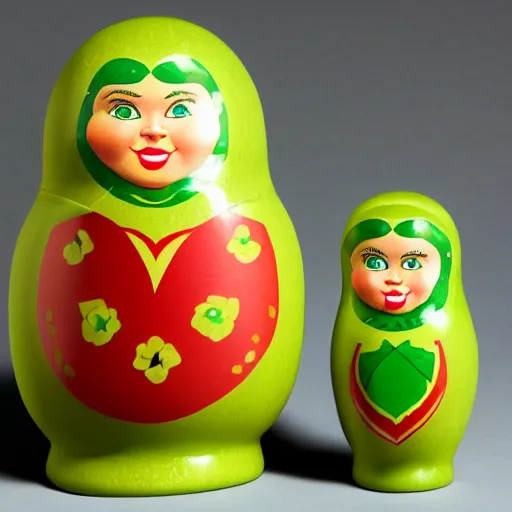 Image similar to photo of russian nesting doll that looks like shrek