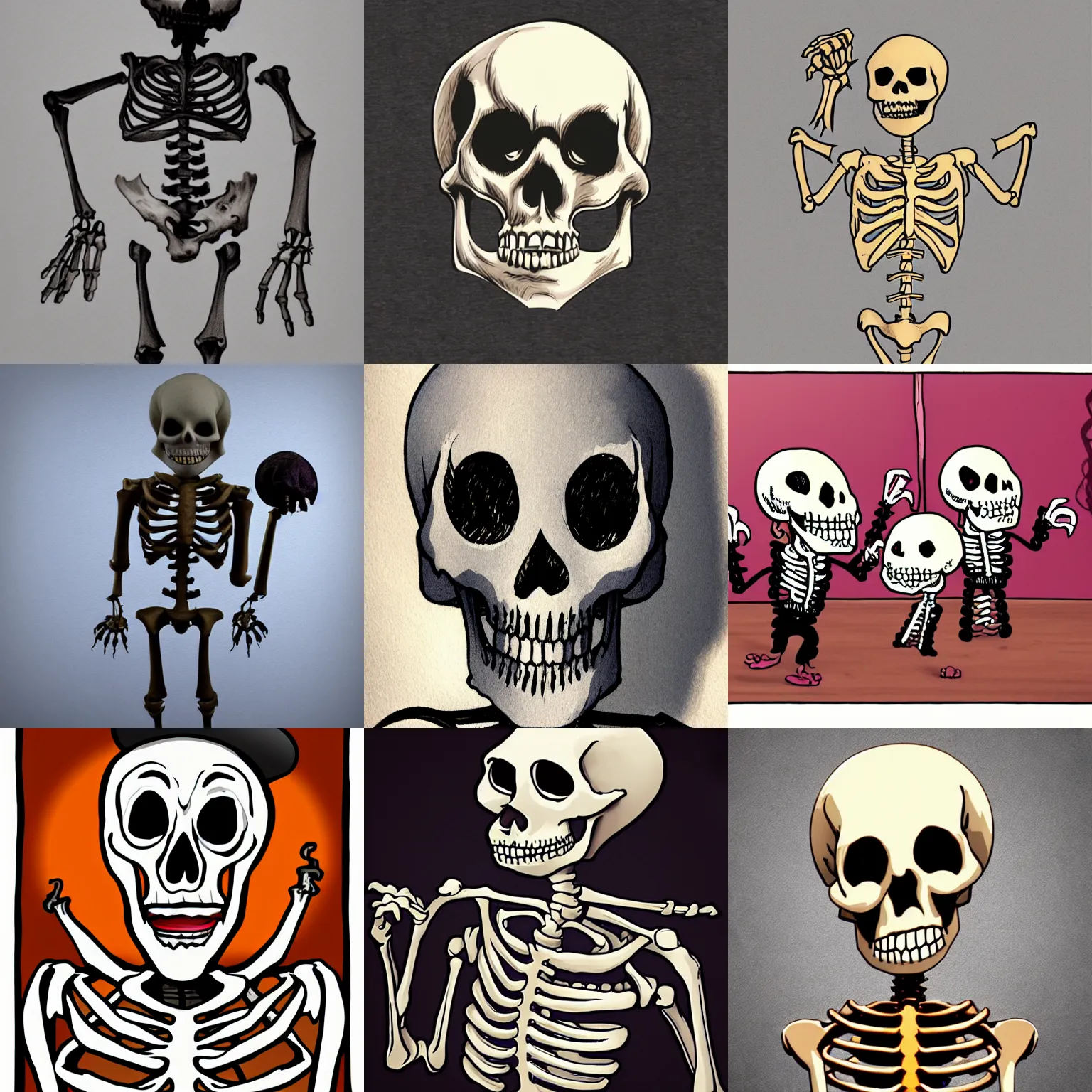 Prompt: the spookiest scariest skeleton