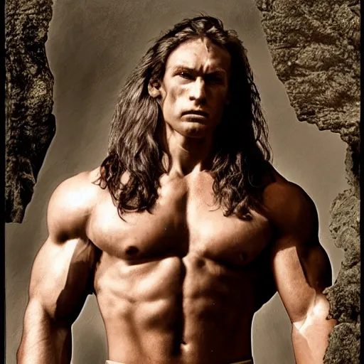 Prompt: potrait of muscular Tarzan , high detail and Photorealistic, award winning photo