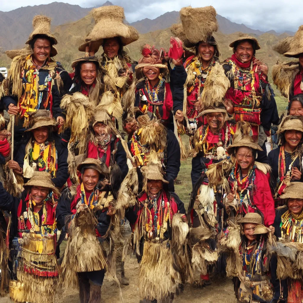 Image similar to happy inca people with all their gold