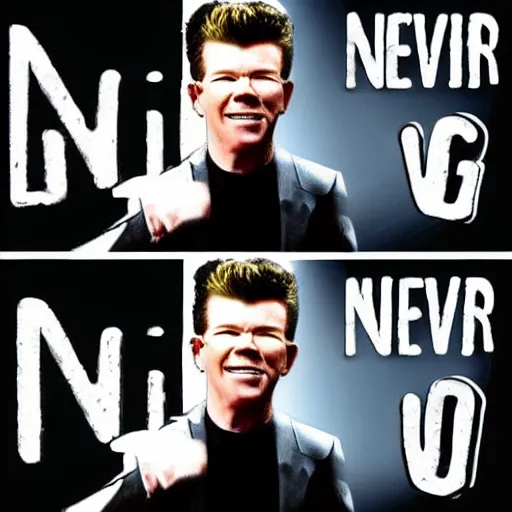 Image similar to never gonna give you up, never gonna let you down