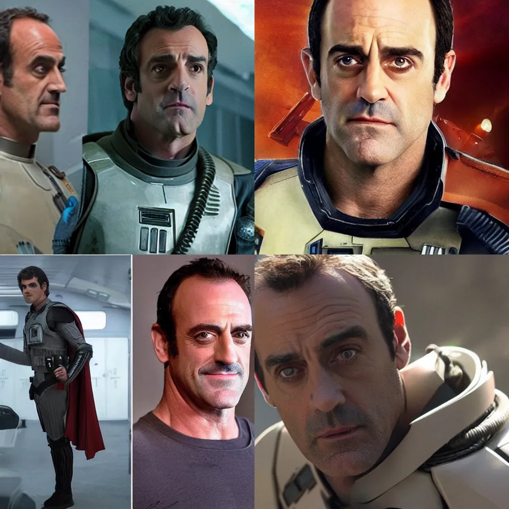 Prompt: chris meloni as poe dameron from star wars