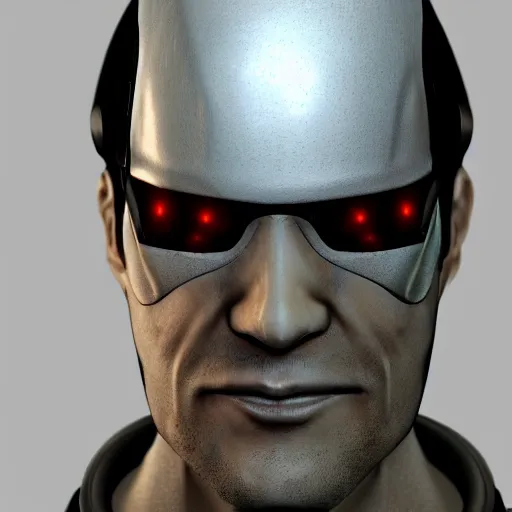 Prompt: Cybernetically enhanced man from Deus Ex Human Revolution, realistic