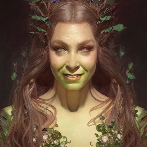 Prompt: portrait of a Shrek pickle, fantasy, intricate, elegant, highly detailed, digital painting, artstation, concept art, smooth, sharp focus, illustration, art by artgerm and greg rutkowski and alphonse mucha