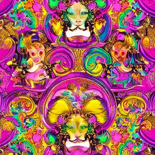 Image similar to Lisa Frank and Baroque collaboration