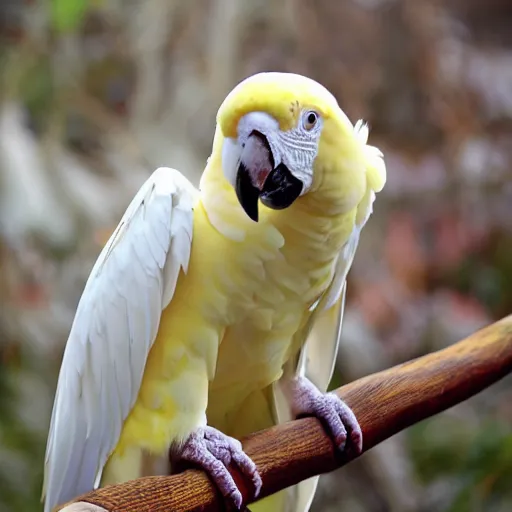 Image similar to albino macaw parrot