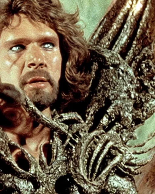 Image similar to film still from krull ( 1 9 8 3 )