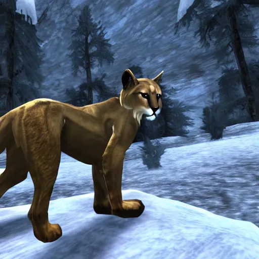 Image similar to mountain lion in skyrim mod