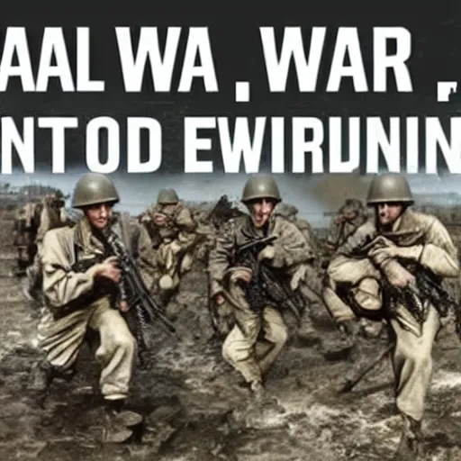 Prompt: war without end, wwii style