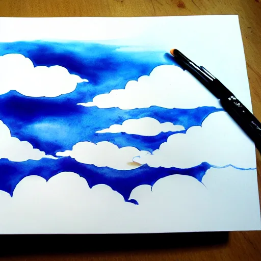 Prompt: zen clouds ink