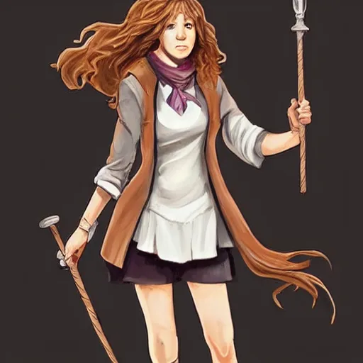 Prompt: “ full body character concept art of hot hermione granger, 4 k, detailed, ultra realistic, digital, trending, award winning, art station ”