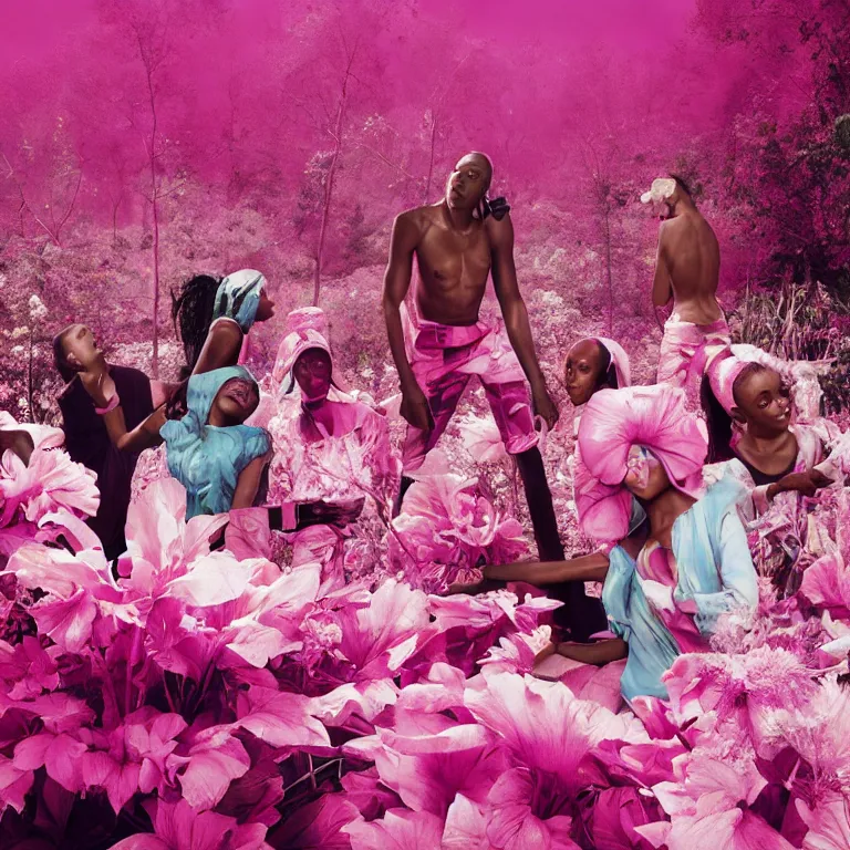 Image similar to fragrance advertising campaign by richard mosse