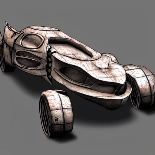 Image similar to planescape art style retrofuturism car concept