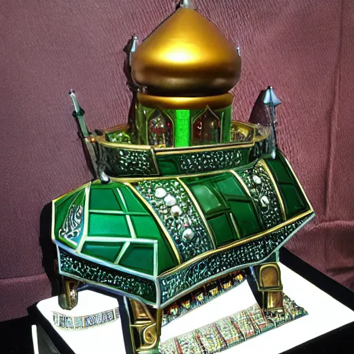 Prompt: jeweled islamic spaceship