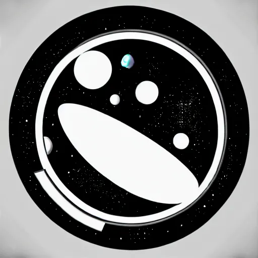 Image similar to black and white sci - fi space - themed svg vector art panel for cnc plasma, laser, stencil, unique space design