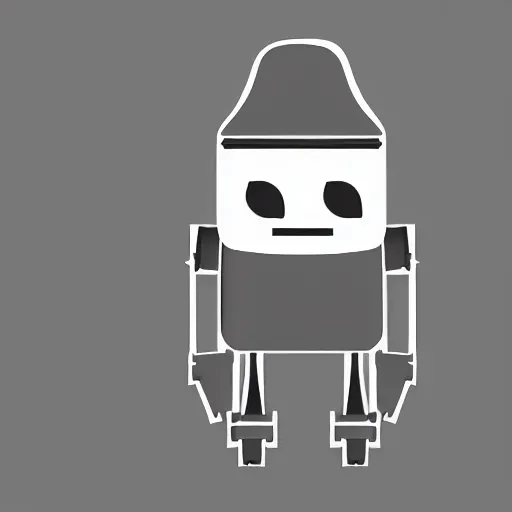 Prompt: sketches concept art robot mascot simple large head icon