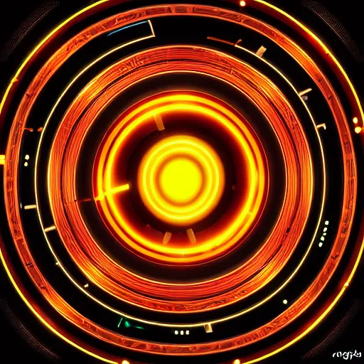 Image similar to horizontal centered neon cyberpunk distortion field electron tube eyeball with concentric data rings around it, glowing, fantasy, networking, camera shutter iris, singularity, clouds, circuitry, explosion, dramatic, intricate, elegant, highly detailed, digital painting, network, artstation, concept art, smooth, sharp focus, illustration, octane render