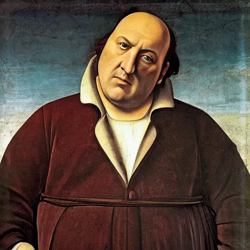 Prompt: portrait of Tony Soprano by Caravaggio and Piero della Francesca.