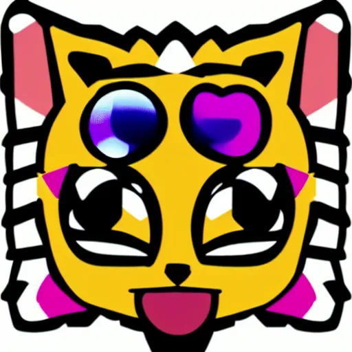 Image similar to crystal cat, emoji style