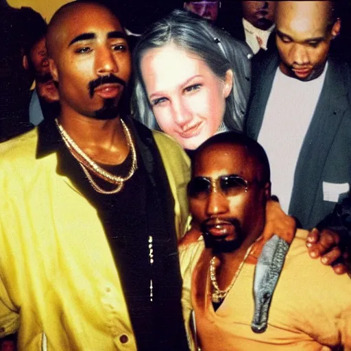 Image similar to 2 pac hanging with a white person, any white person. why can he never be seen with someone of the caucasian race lol.