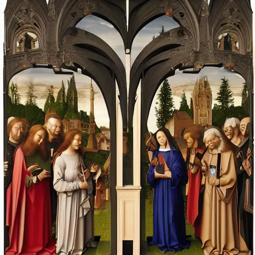 Image similar to The Merode Altarpiece by Robert Campin