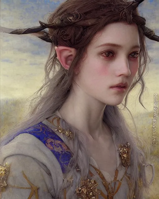 Prompt: a beautiful elf princess by Edgar Maxence and Ross Tran and Michael Whelan Jules Bastien-Lepage