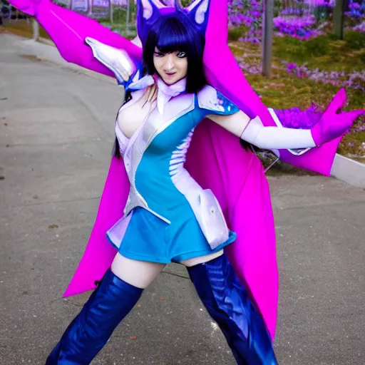 Prompt: Ahri from League of Legends as Starlight from The Boys