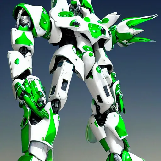 Prompt: Saudi mecha, mecha suit, green and white, epic urban bakground, Murata Yasushi Nirasawa Style, beautiful aesthetic, photorealistic, volumetric lighting, hyperrealistic, octane render, HDR, Production IG Studios Anime Style