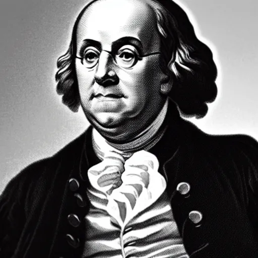 Image similar to photo of benjamin franklin at the met gala