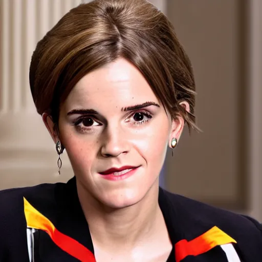 Image similar to us supreme court chief justice emma watson, official government photo, photo by cameldeath